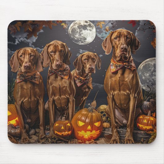 Vizsla Halloween Griezelig Muismat (Voorkant)