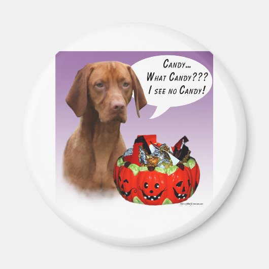 Vizsla Halloween Snoep Magneet (Voorkant)