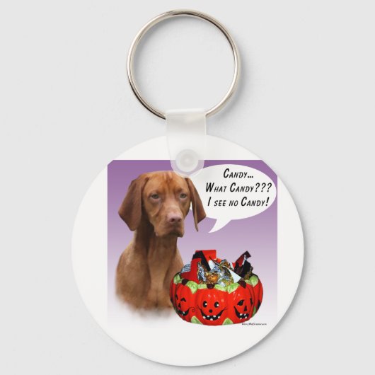 Vizsla Halloween Snoep Sleutelhanger (Voorkant)