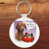 Vizsla Halloween Snoep Sleutelhanger (Voorkant)