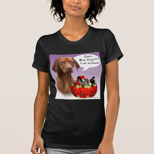 Vizsla Halloween Snoep T-shirt (Voorkant)