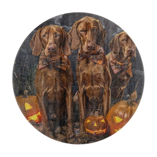 Vizsla Halloween Spoken Snijplank (Voorkant)