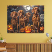 Vizsla Halloween Spooky Canvas Afdruk (Insitu (Woonkamer))