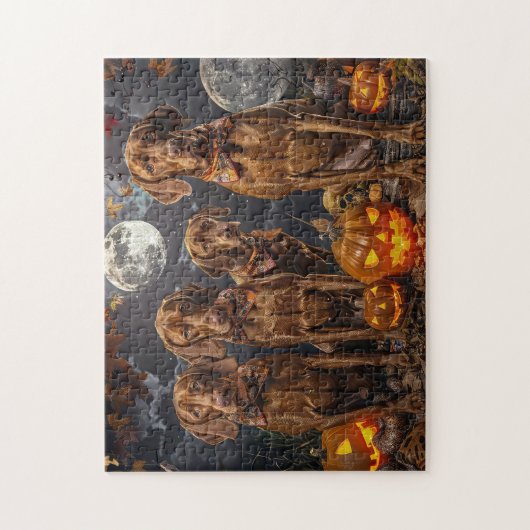 Vizsla Halloween Spooky Legpuzzel (Verticaal)