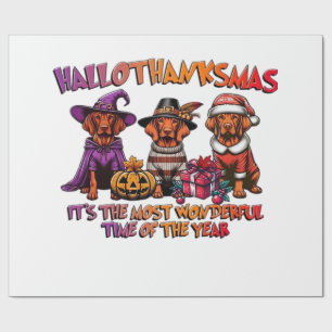 Vizsla Halloween Thanksgiving Christmas Classic T- Cadeaupapier