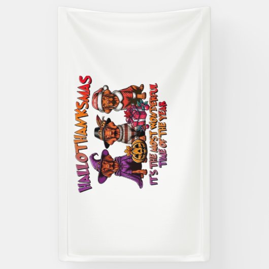 Vizsla Halloween Thanksgiving Christmas Classic T- Spandoek (Verticaal)