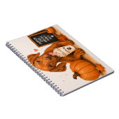 Vizsla Herfst Pompoen Notitieboek (Rechterzijde)