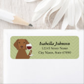 Vizsla het Etiket van het Adres van de Terugkeer (Insitu)