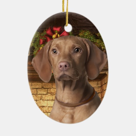 Vizsla Holiday Ornament (Achterkant)