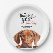 Vizsla Hond Bruiloft Dank u Papieren Bordje (Voorkant)