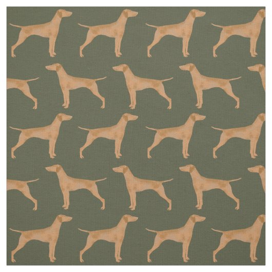Vizsla-hond donkergroen stof (Swatch)