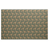 Vizsla-hond donkergroen stof (Fat Quarter)