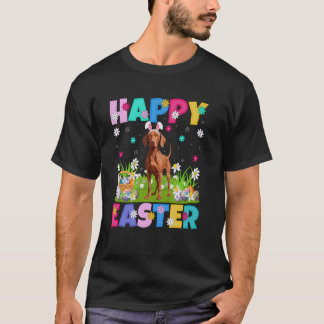 Vizsla Hond Gelukkig Pasen Eieren Jagen Konijn Oor T-shirt