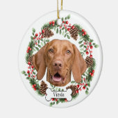 vizsla hond Gepersonaliseerd Ornament voor huisdie (Links)
