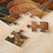 Vizsla-hond Herfst Oogst Thanksgiving Legpuzzel (Zijkant)