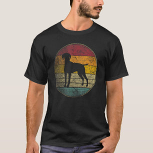 Vizsla Hond Huisdier Vintage Vervuild Retro Stijl T-shirt