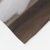 Vizsla Hond in Sneeuw Kerstmis Fleece Deken (Hoek)