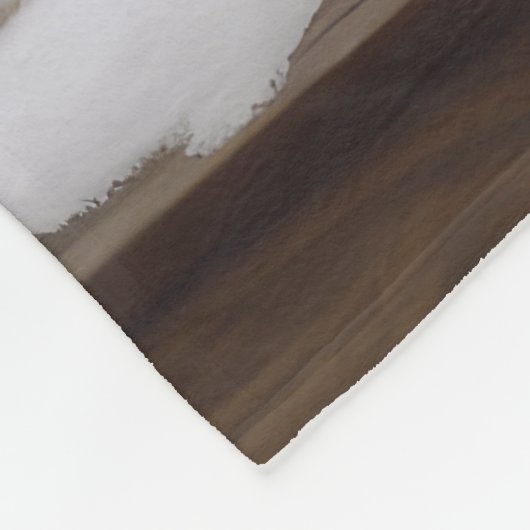 Vizsla Hond in Sneeuw Kerstmis Fleece Deken (Hoek)