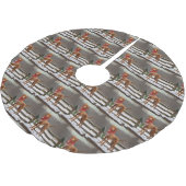 Vizsla Hond in Sneeuw Kerstmis Kerstboom Rok (Gekanteld)