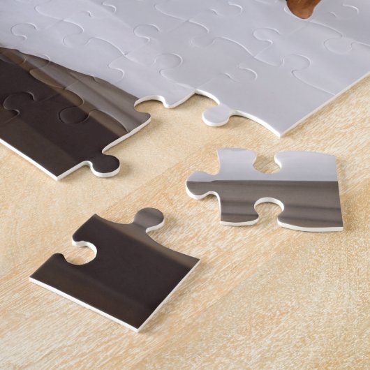 Vizsla Hond in Sneeuw Kerstmis Legpuzzel (Zijkant)