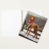 Vizsla Hond in Sneeuw Kerstmis Planner (Display)