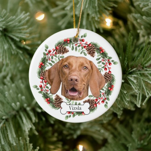 vizsla hond keramisch ornament (Boom)