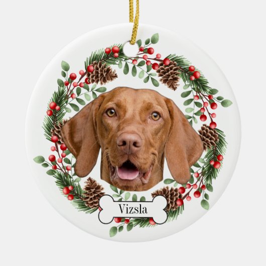 vizsla hond keramisch ornament (Voorkant)