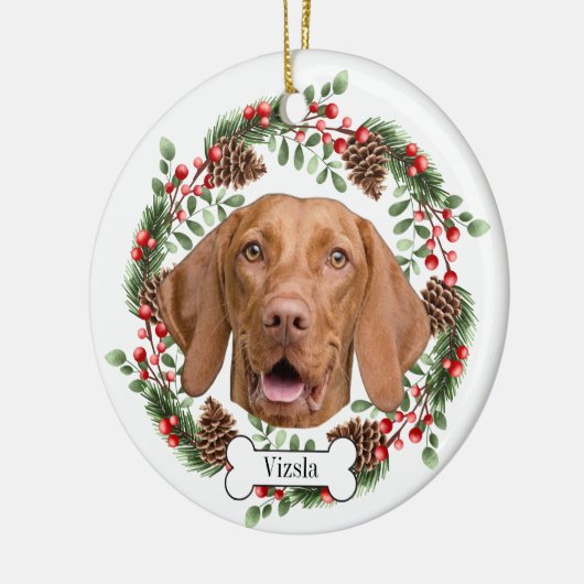 vizsla hond keramisch ornament (Links)