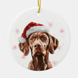 Vizsla-hond Kerst Persoonlijk Keramisch Ornament