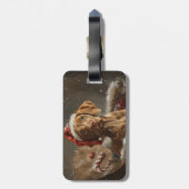 Vizsla Hond Kerstfeest Bagagelabel (Achterkant verticaal)