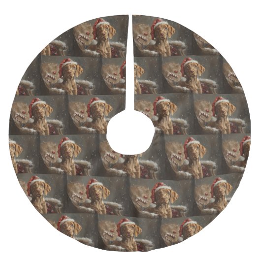 Vizsla Hond Kerstfeest Kerstboom Rok (Voorkant)