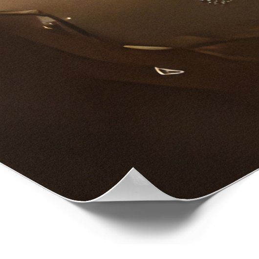 Vizsla Hond Kerstfeest Poster (Hoek)