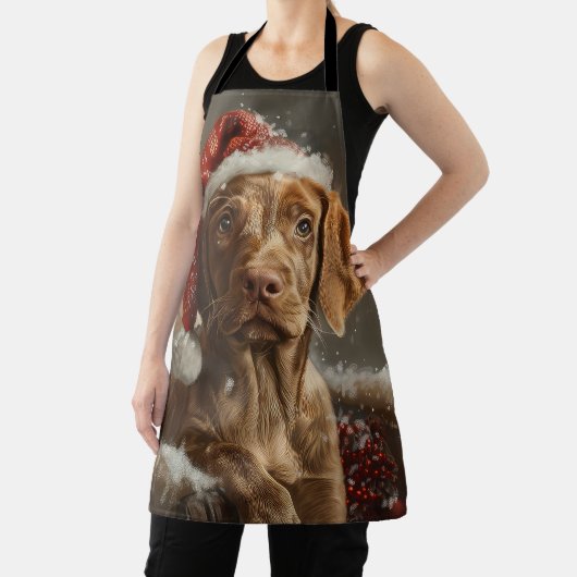 Vizsla Hond Kerstfeest Schort (Insitu)