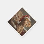 Vizsla Hond Kerstfeest Servet (Hoek)