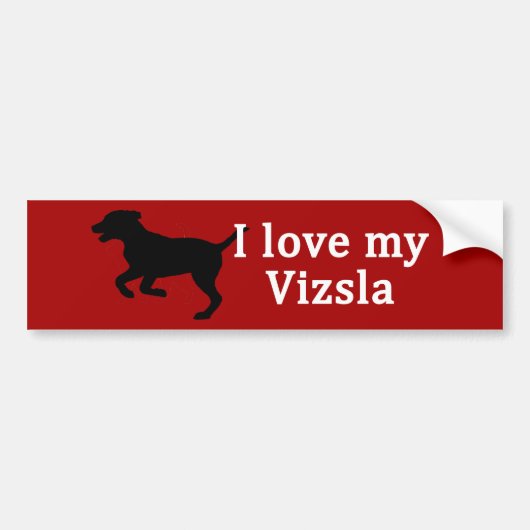 Vizsla Hond Liefde Bumpersticker (Voorkant)
