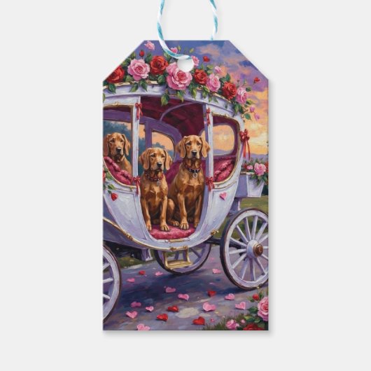 Vizsla Hond Valentijnsdag Cadeaulabel (Voorkant)