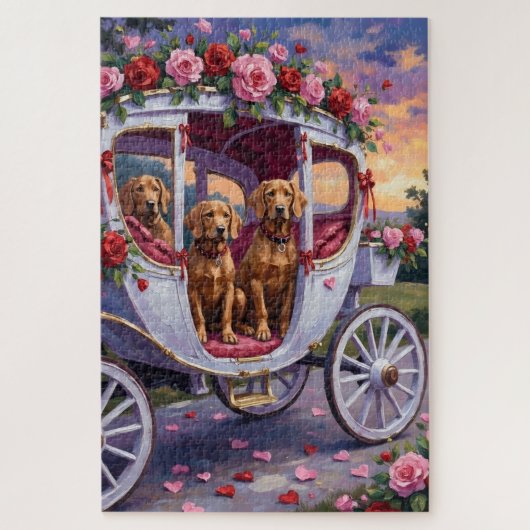 Vizsla Hond Valentijnsdag Legpuzzel (Verticaal)