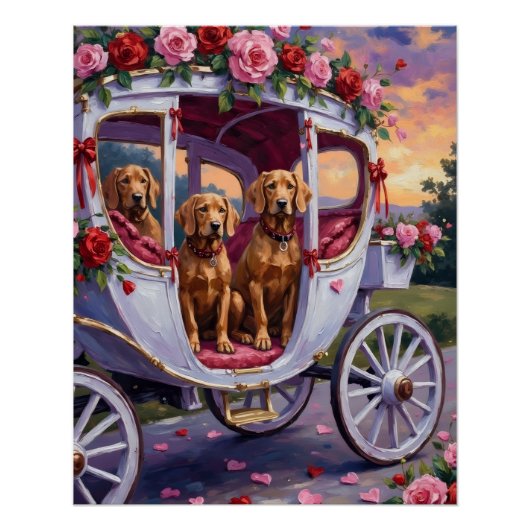 Vizsla Hond Valentijnsdag Perfect Poster (Voorkant)