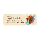 Vizsla-honden retouradreslabel etiket (Voorkant)