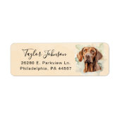 Vizsla-honden retouradreslabel etiket (Voorkant)