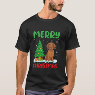 Vizsla Hondenboom Xmas Trui Mannen Vrouwen Lelijk  T-shirt