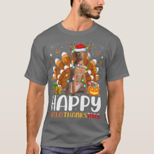 Vizsla Hondenliefhebber Halloween KerstHappy Hooth T-shirt
