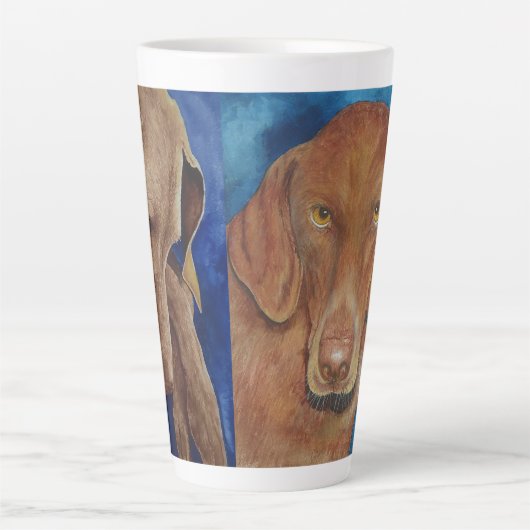 Vizsla Hondenliefhebbers Latte Mok (Voorkant)