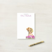 Vizsla Hondenliefhebbers Waterverf | Naam toevoege Post-it® Notes (Op bureau)