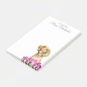Vizsla Hondenliefhebbers Waterverf | Naam toevoege Post-it® Notes (Schuin)