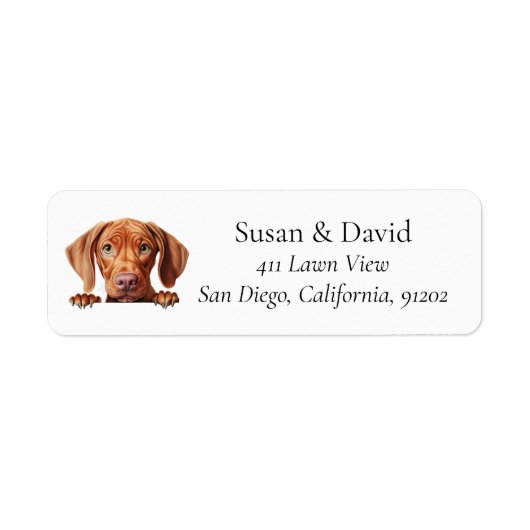 Vizsla Hondenras Pet Lovers Etiket (Voorkant)
