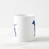 Vizsla Hondenras Silhouette Colorado Flag Koffiemok (Center)