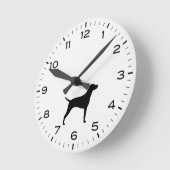 Vizsla Hondenras Silhouette  Ronde Klok (Hoek)