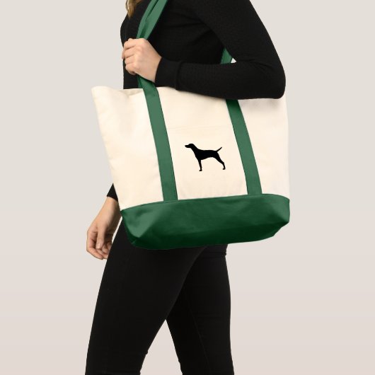Vizsla Hondenras Silhouette Tote Bag (Voorkant (product))