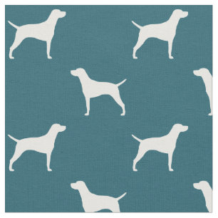 Vizsla Hondenras Silhouettes Pattern Stof